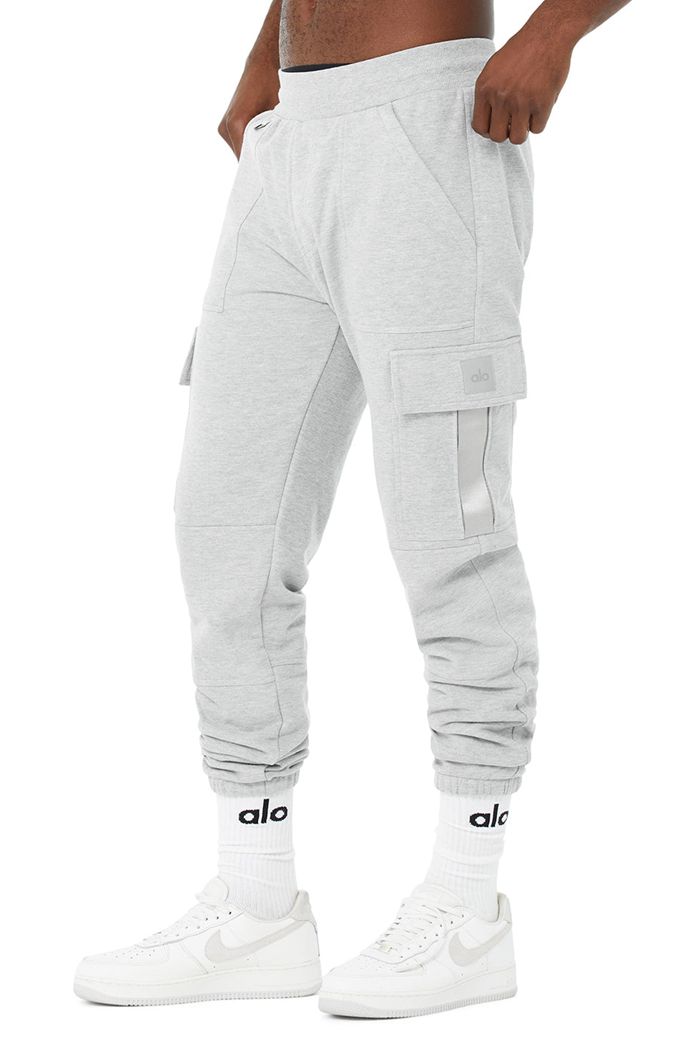 Pantalones Alo Yoga Highline Cargo Sweat Hombre Grises | 675042KYI