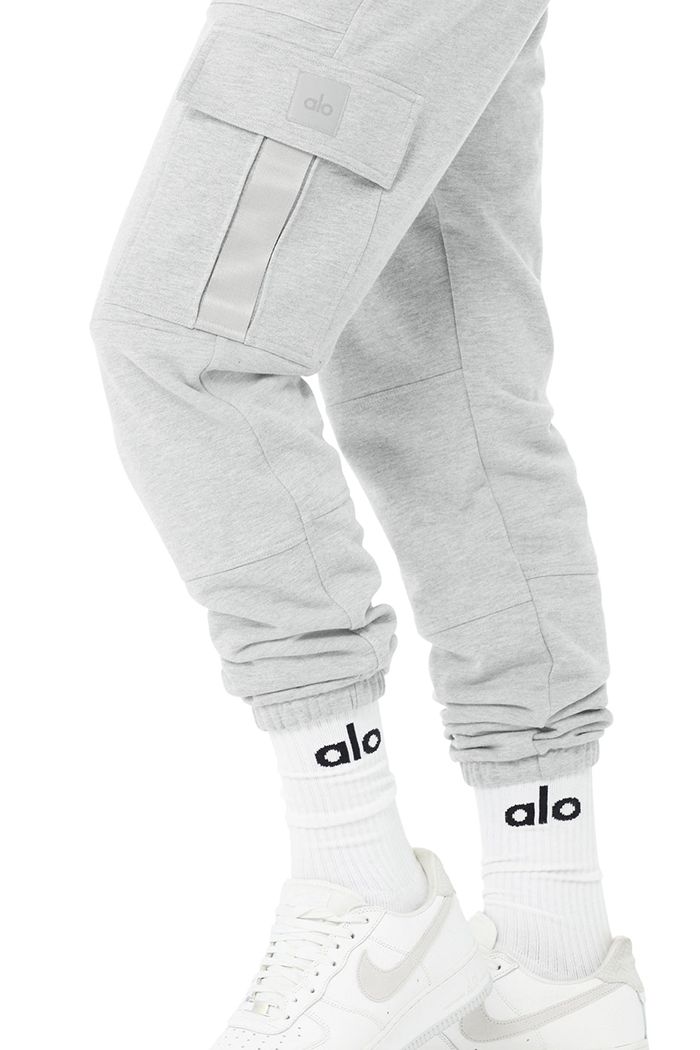 Pantalones Alo Yoga Highline Cargo Sweat Hombre Grises | 675042KYI