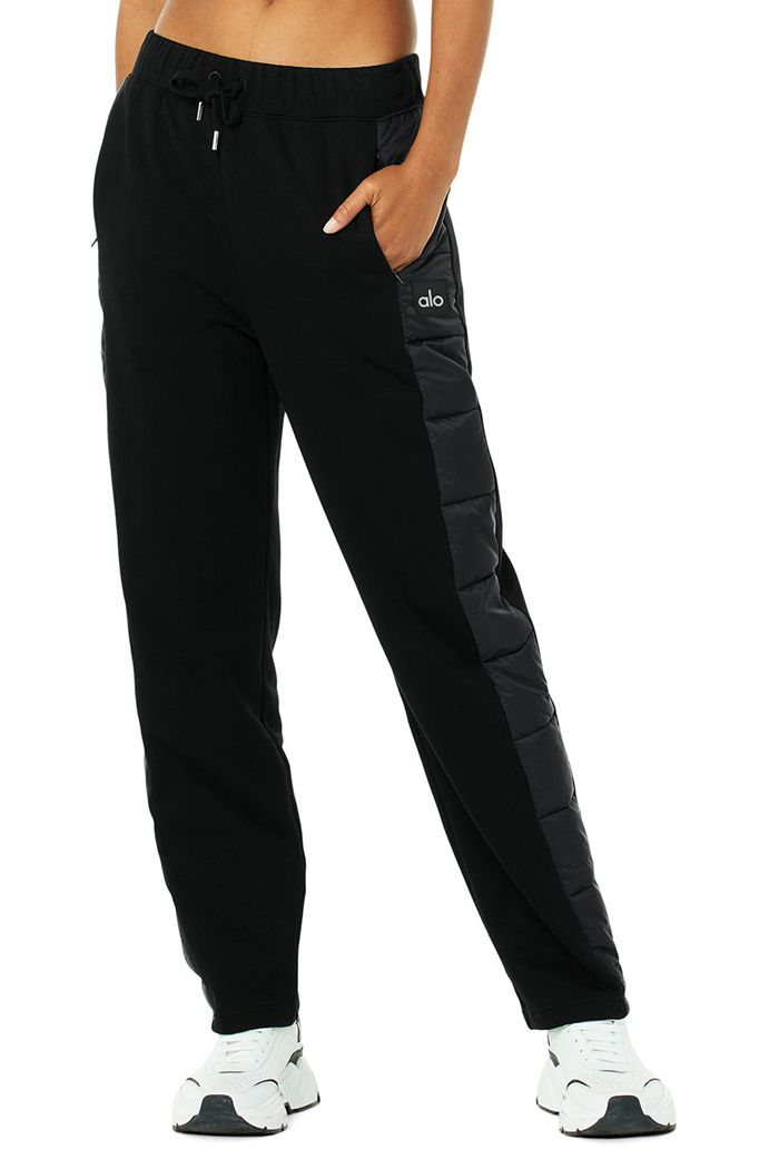 Pantalones Alo Yoga Mash Up Sweat Mujer Negros | 708326GAJ