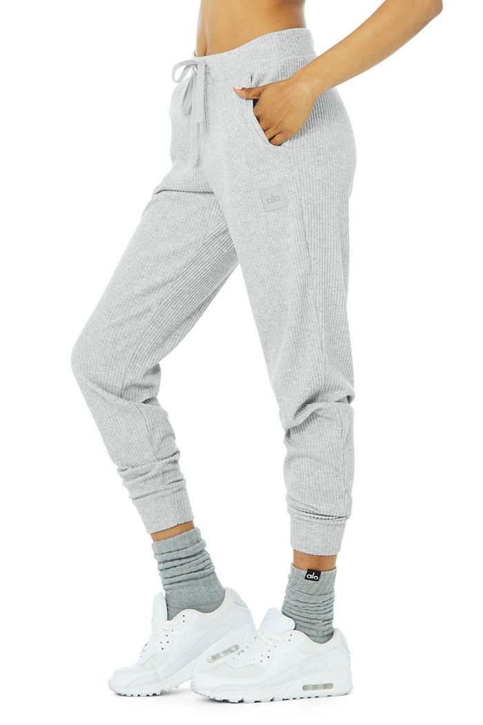 Pantalones Alo Yoga Muse Sweat Mujer Grises | 681350OWI