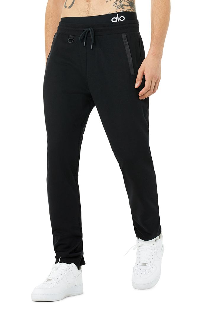 Pantalones Alo Yoga Nomadic Sweat Hombre Negros | 926078LPZ