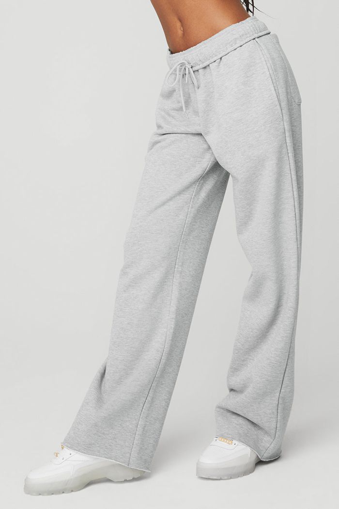 Pantalones Alo Yoga Puddle Sweat Mujer Grises | 051639MLQ