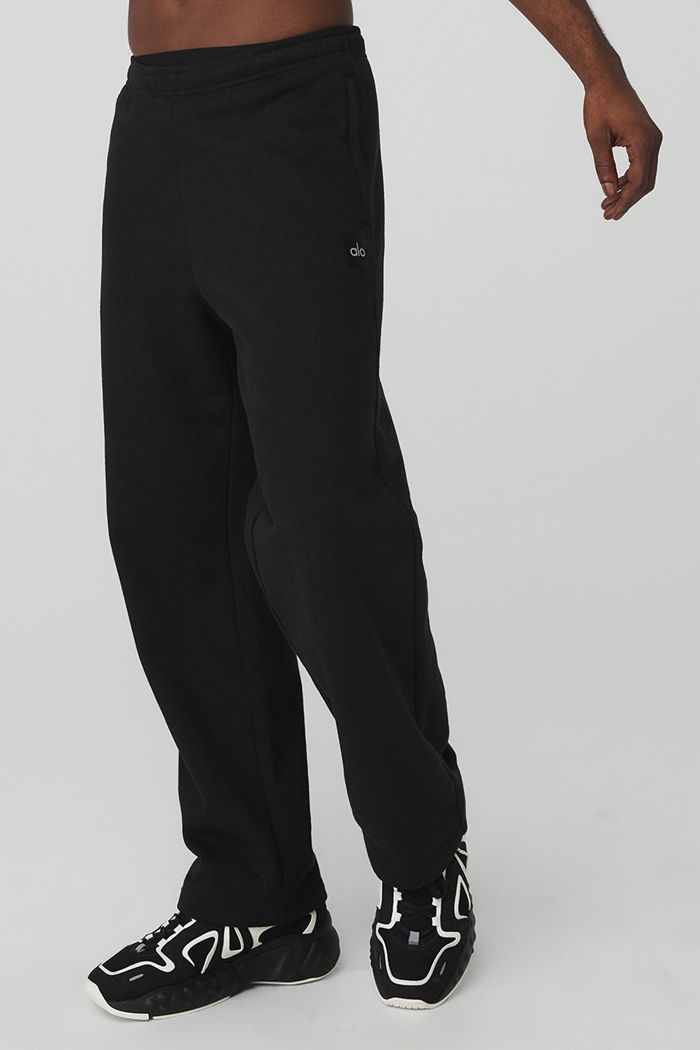 Pantalones Alo Yoga Renown Sweat Hombre Negros | 251796QPE