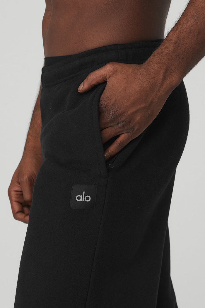 Pantalones Alo Yoga Renown Sweat Hombre Negros | 251796QPE