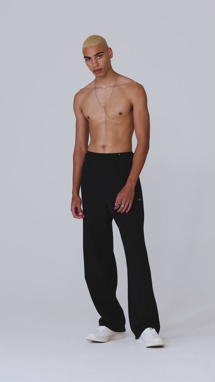 Pantalones Alo Yoga Renown Sweat Hombre Negros | 251796QPE