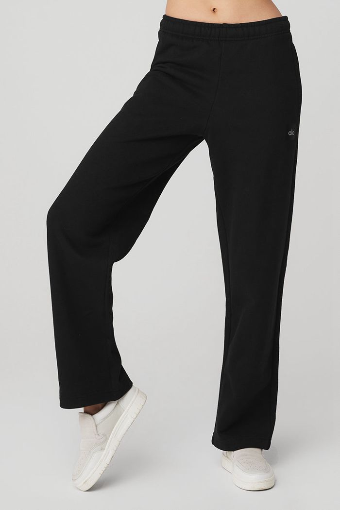 Pantalones Alo Yoga Renown Sweat Mujer Negros | 389207LQU