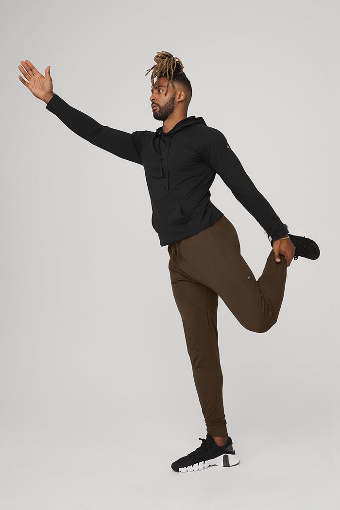 Pantalones Alo Yoga Revitalize Hombre Negros | 416725KJX