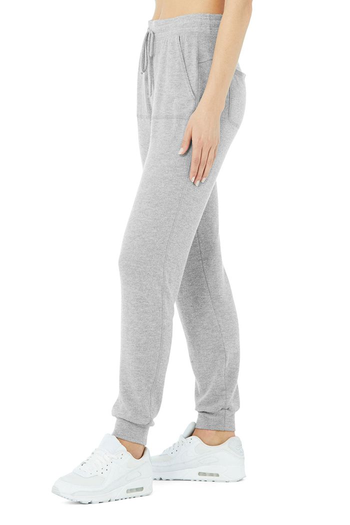 Pantalones Alo Yoga Soho Sweat Mujer Grises | 584719RNE