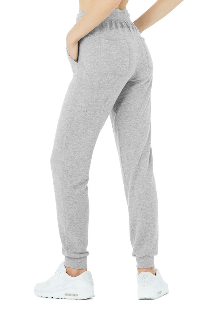 Pantalones Alo Yoga Soho Sweat Mujer Grises | 584719RNE