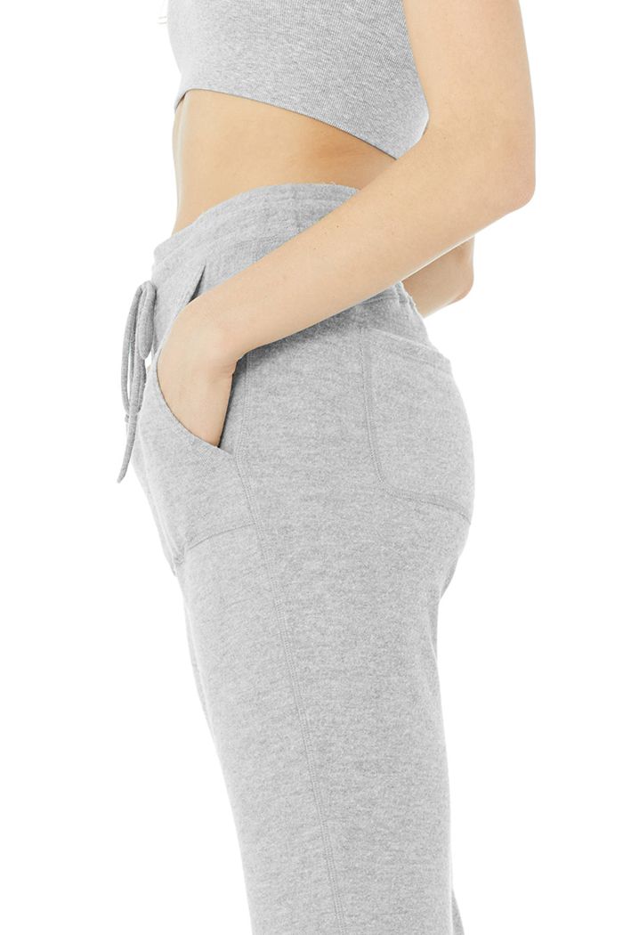 Pantalones Alo Yoga Soho Sweat Mujer Grises | 584719RNE