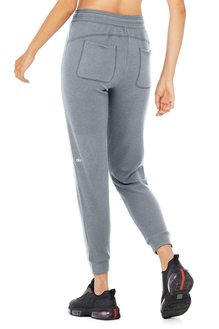 Pantalones Alo Yoga Soho Sweat Mujer Grises | 802761UEI