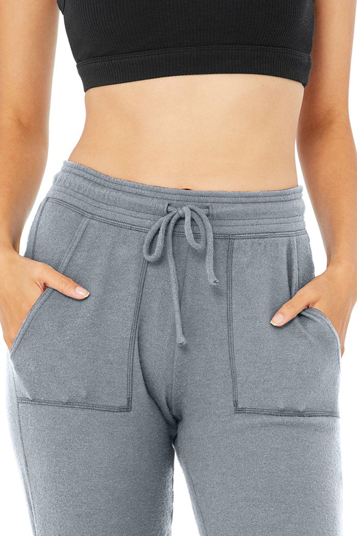 Pantalones Alo Yoga Soho Sweat Mujer Grises | 802761UEI