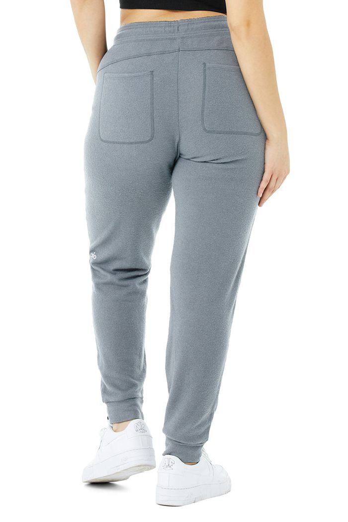 Pantalones Alo Yoga Soho Sweat Mujer Grises | 802761UEI