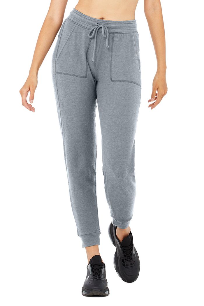 Pantalones Alo Yoga Soho Sweat Mujer Grises | 802761UEI