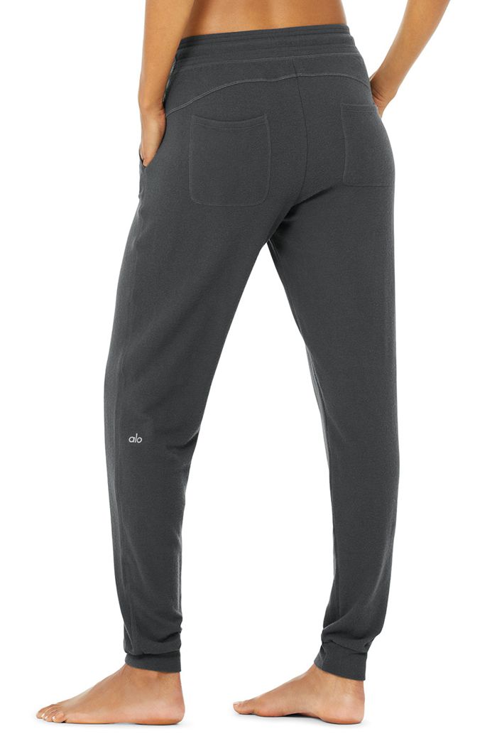 Pantalones Alo Yoga Soho Sweat Mujer Grises Oscuro | 918653KCX