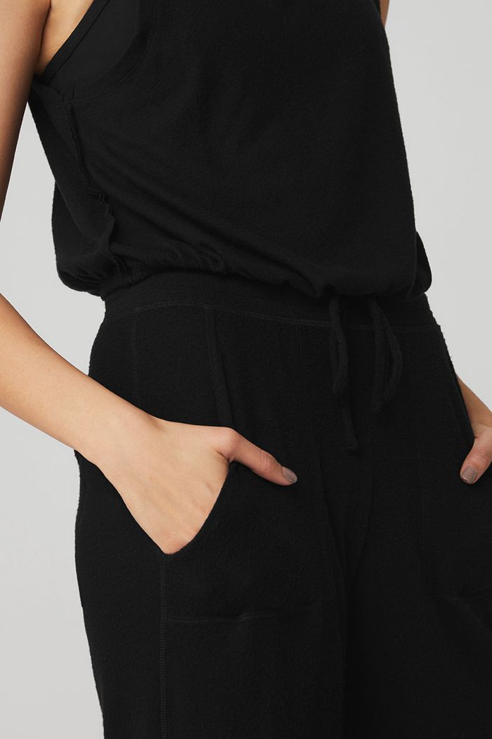 Pantalones Alo Yoga Soho Sweat Mujer Negros | 806915DQH