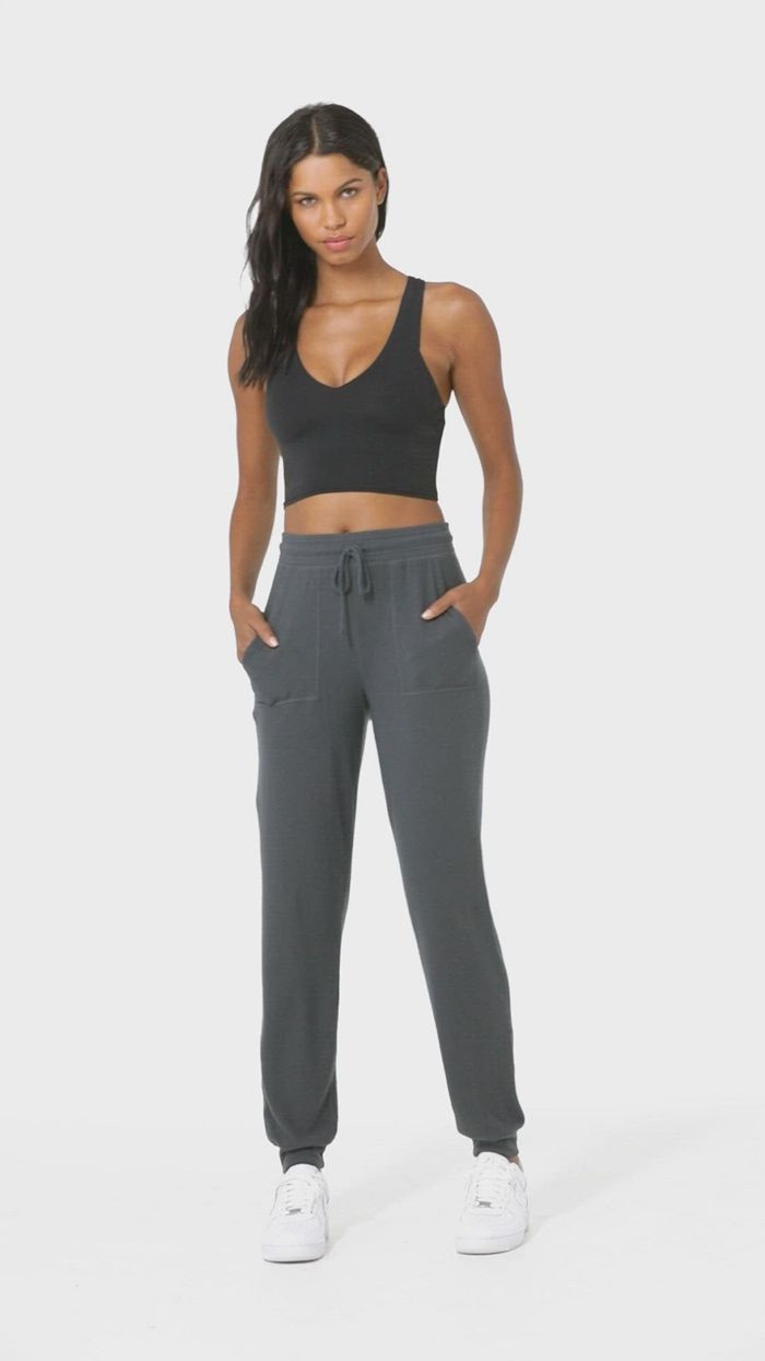 Pantalones Alo Yoga Soho Sweat Mujer Negros | 806915DQH