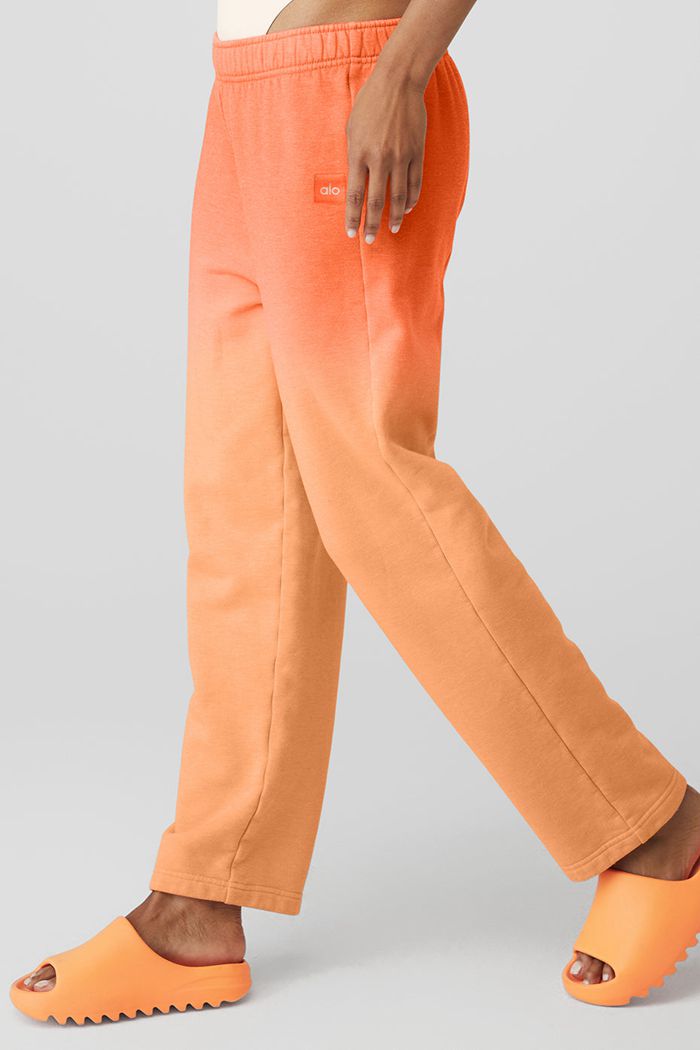 Pantalones Alo Yoga Straight Leg Ombre Sweat Mujer Naranjas | 178063KNG