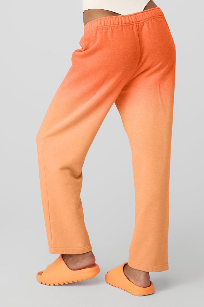 Pantalones Alo Yoga Straight Leg Ombre Sweat Mujer Naranjas | 178063KNG