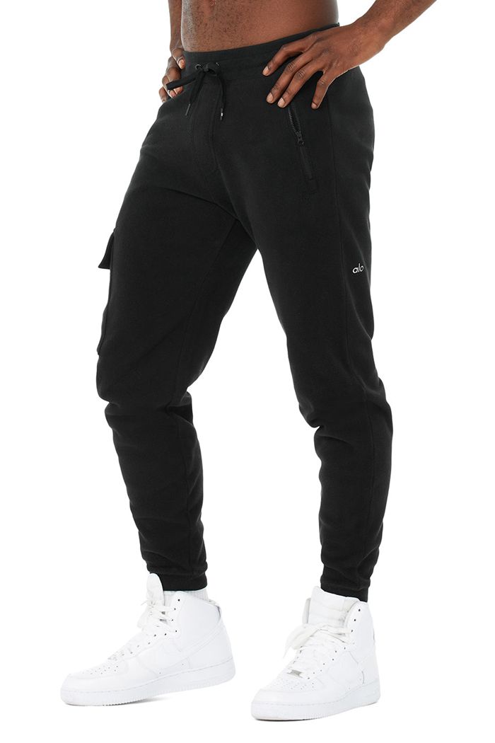 Pantalones Alo Yoga Streetside Sweat Hombre Negros | 137490LKV