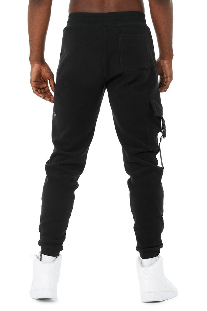 Pantalones Alo Yoga Streetside Sweat Hombre Negros | 137490LKV