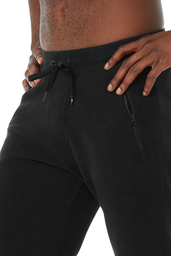 Pantalones Alo Yoga Streetside Sweat Hombre Negros | 137490LKV