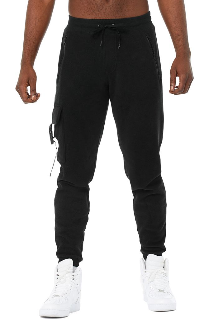 Pantalones Alo Yoga Streetside Sweat Hombre Negros | 137490LKV