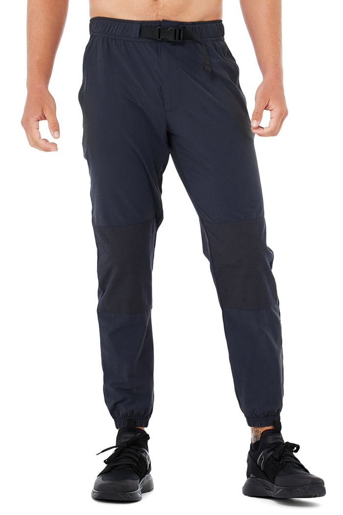 Pantalones Alo Yoga Talus Tech Hombre Negros | 142506NDE