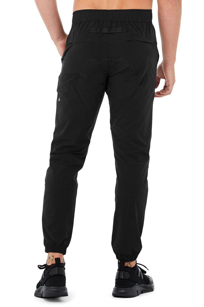 Pantalones Alo Yoga Talus Tech Hombre Negros | 490125SDY