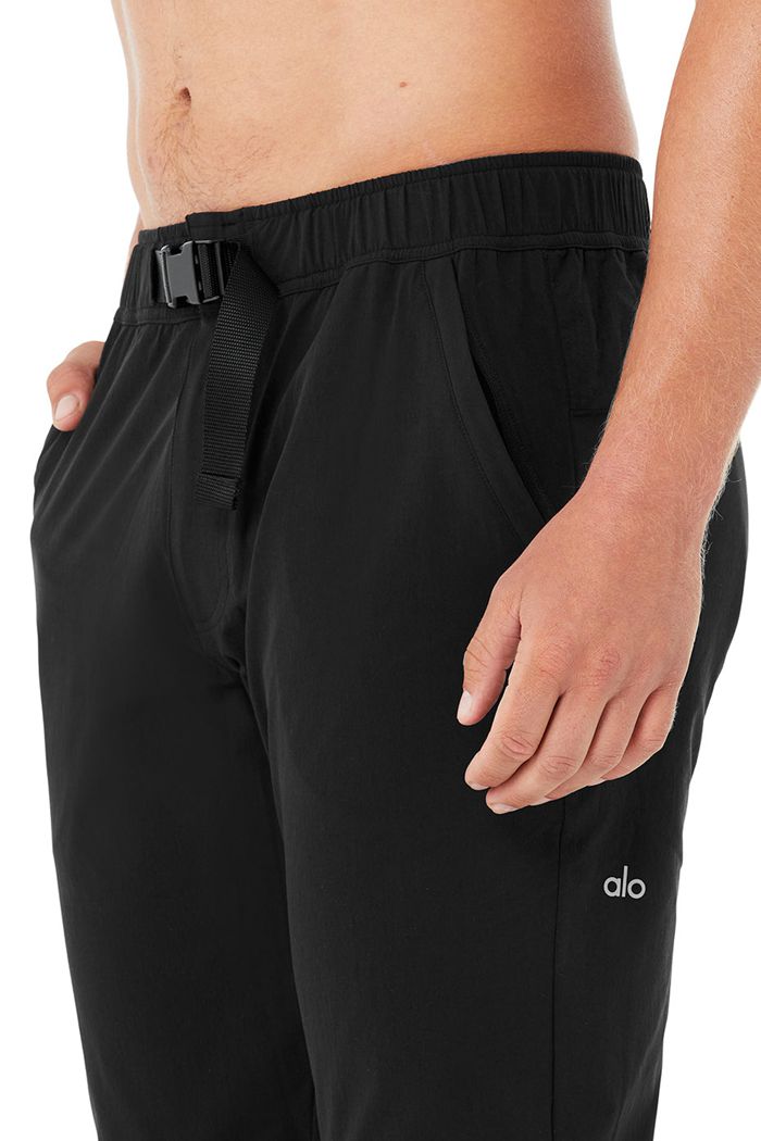 Pantalones Alo Yoga Talus Tech Hombre Negros | 490125SDY