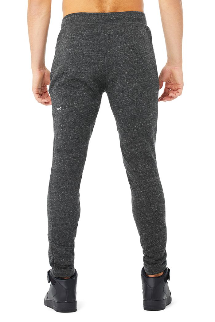 Pantalones Alo Yoga The Triumph Sweat Hombre Grises Negros | 285163YHC