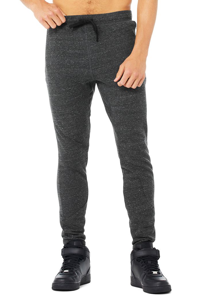 Pantalones Alo Yoga The Triumph Sweat Hombre Grises Negros | 285163YHC