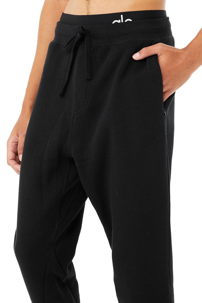 Pantalones Alo Yoga The Triumph Sweat Hombre Negros | 346951JGZ