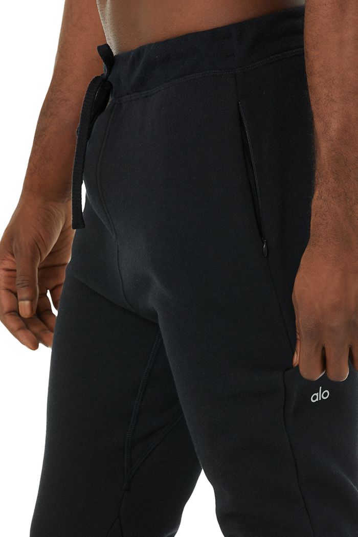 Pantalones Alo Yoga The Triumph Sweat Hombre Negros | 457601NGM