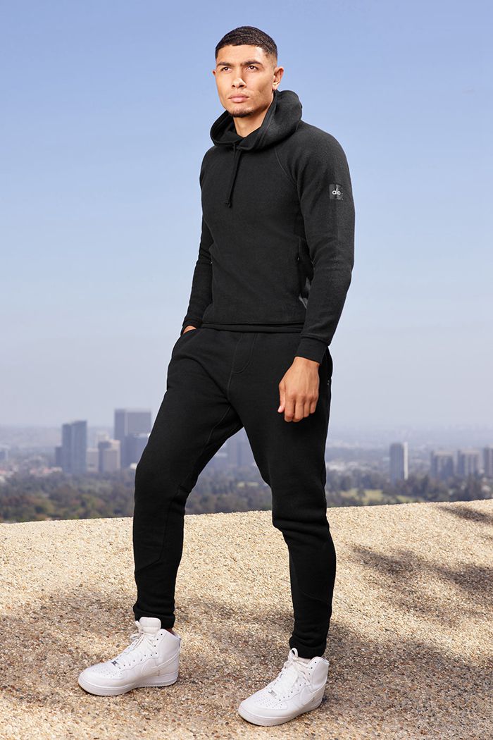 Pantalones Alo Yoga The Triumph Sweat Hombre Negros | 457601NGM