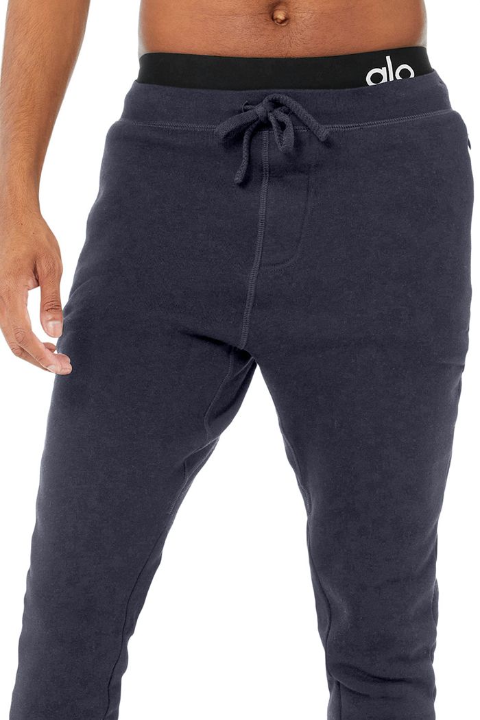 Pantalones Alo Yoga The Triumph Sweat Hombre Negros | 705394LYV