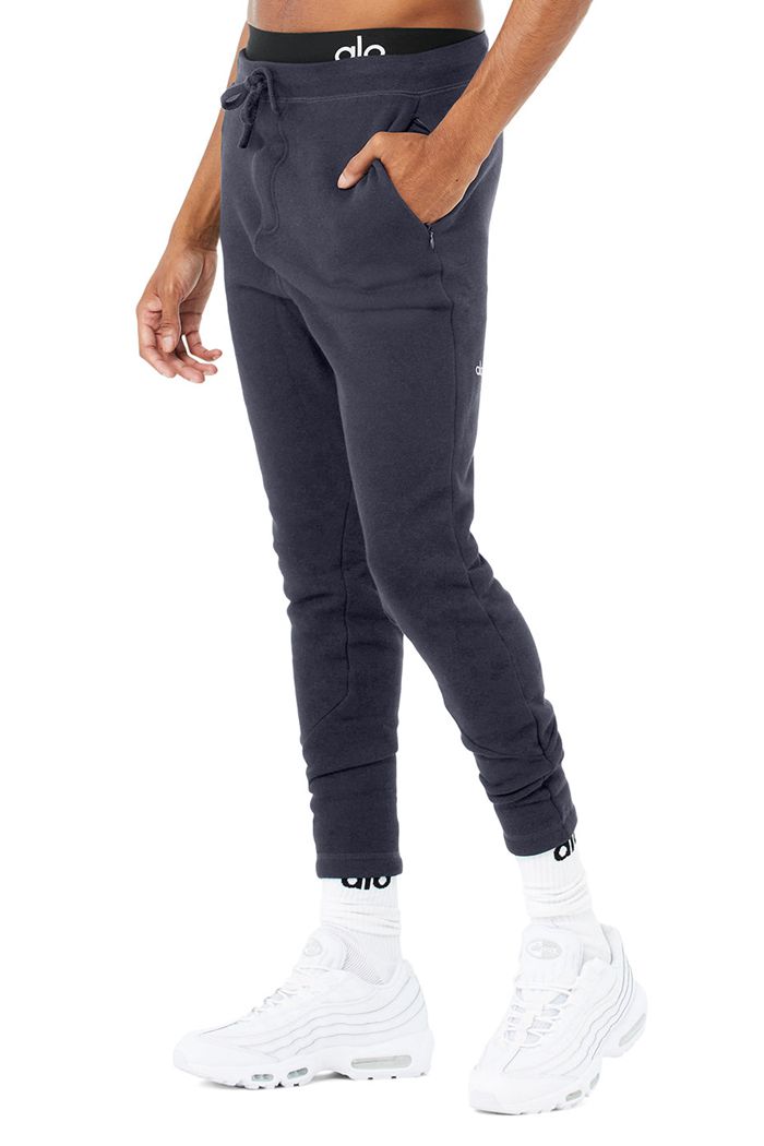 Pantalones Alo Yoga The Triumph Sweat Hombre Negros | 705394LYV