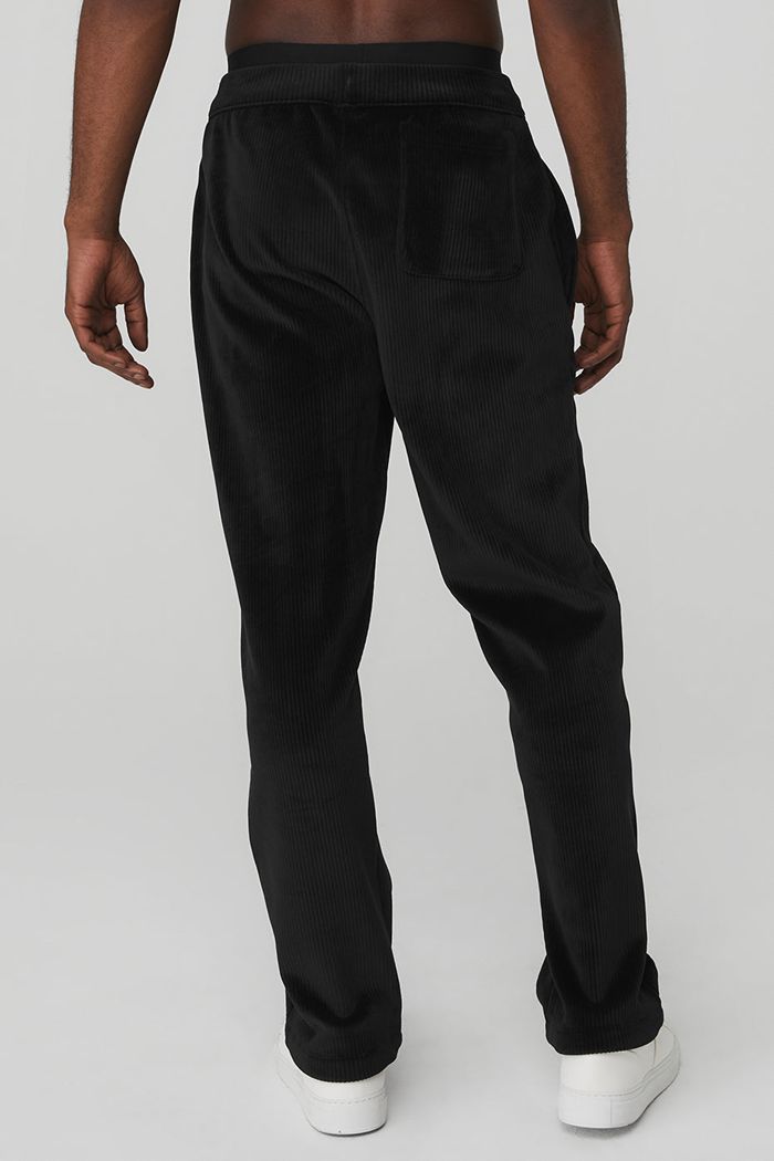 Pantalones Alo Yoga Velour Baller Hombre Negros | 710283OIH