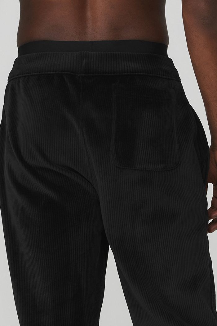 Pantalones Alo Yoga Velour Baller Hombre Negros | 710283OIH