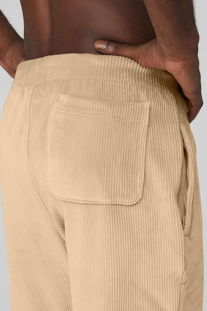 Pantalones Alo Yoga Velour Baller Hombre Marrom | 972806WAX