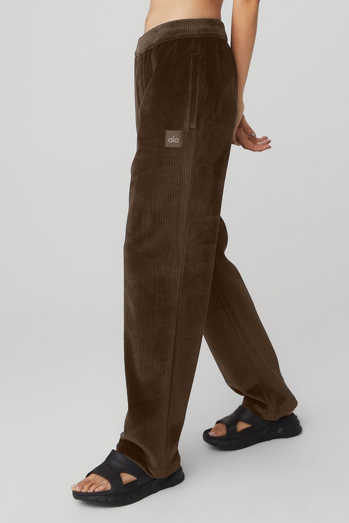 Pantalones Alo Yoga Velour Baller Mujer Negros | 197245RDA