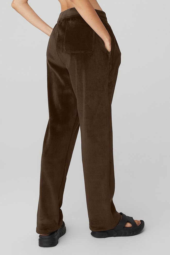 Pantalones Alo Yoga Velour Baller Mujer Negros | 197245RDA