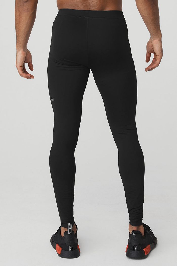 Pantalones Alo Yoga Warrior Compression Hombre Negros | 203847CYR