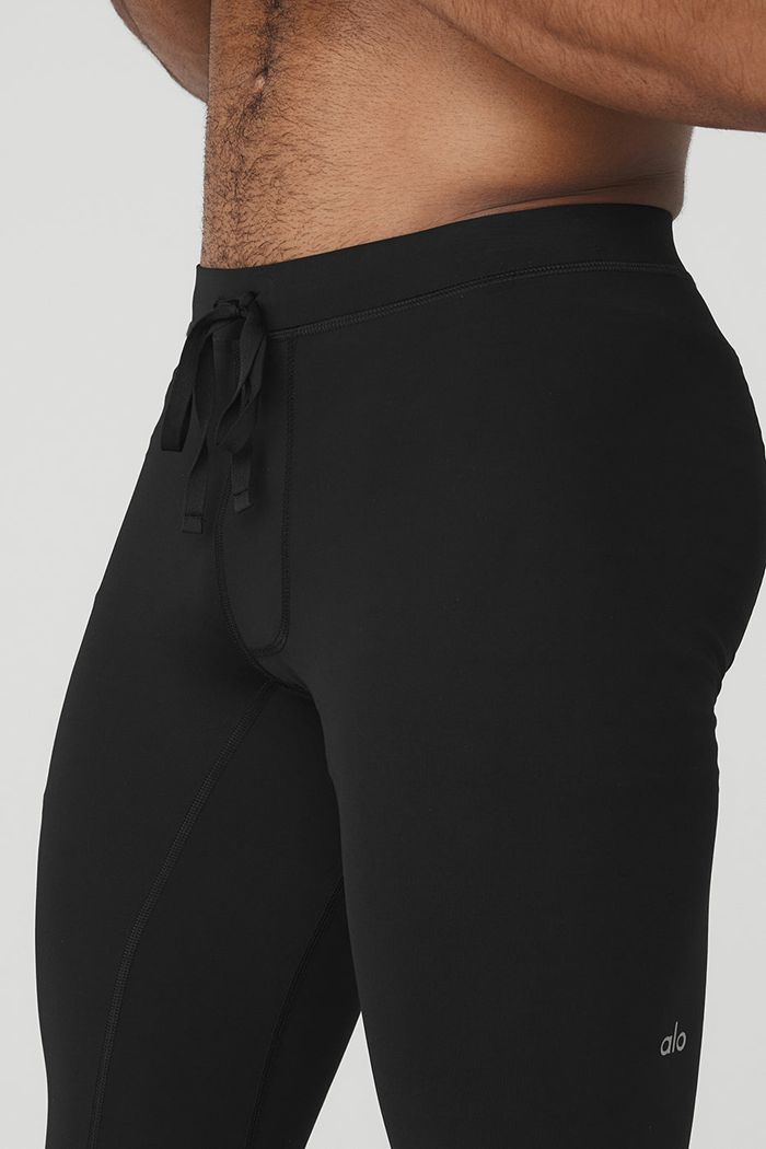 Pantalones Alo Yoga Warrior Compression Hombre Negros | 203847CYR