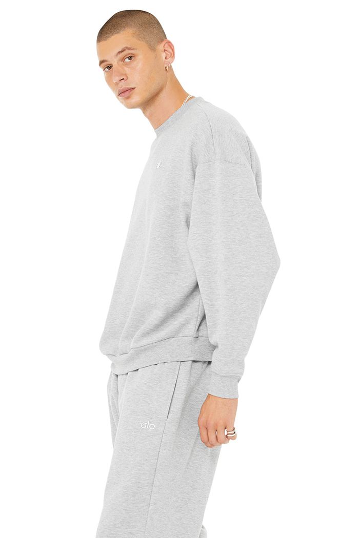 Pullover Alo Yoga Accolade Crew Neck Hombre Grises | 081536SYA