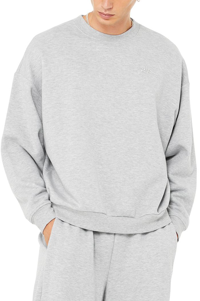 Pullover Alo Yoga Accolade Crew Neck Hombre Grises | 081536SYA