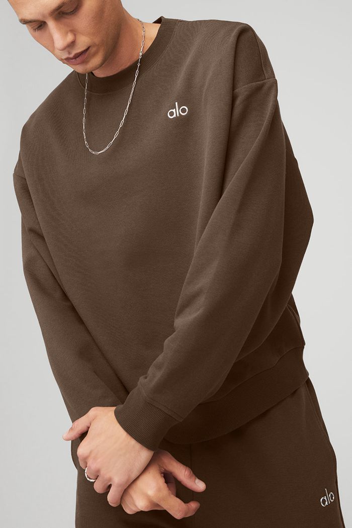 Pullover Alo Yoga Accolade Crew Neck Hombre Negros | 295806CAL