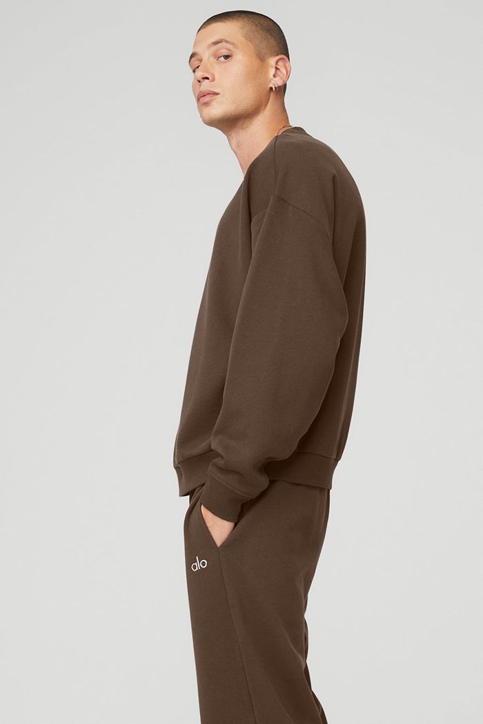 Pullover Alo Yoga Accolade Crew Neck Hombre Negros | 295806CAL