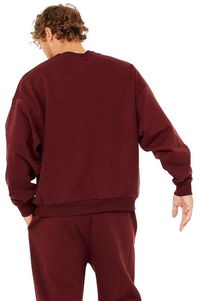 Pullover Alo Yoga Accolade Crew Neck Hombre Rojos | 972563ZBF