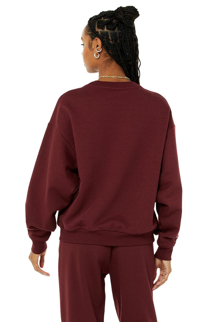 Pullover Alo Yoga Accolade Crew Neck Mujer Rojos | 507961IHA